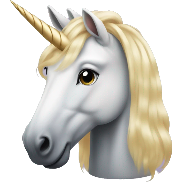 Unicorn with blonde hair  emoji