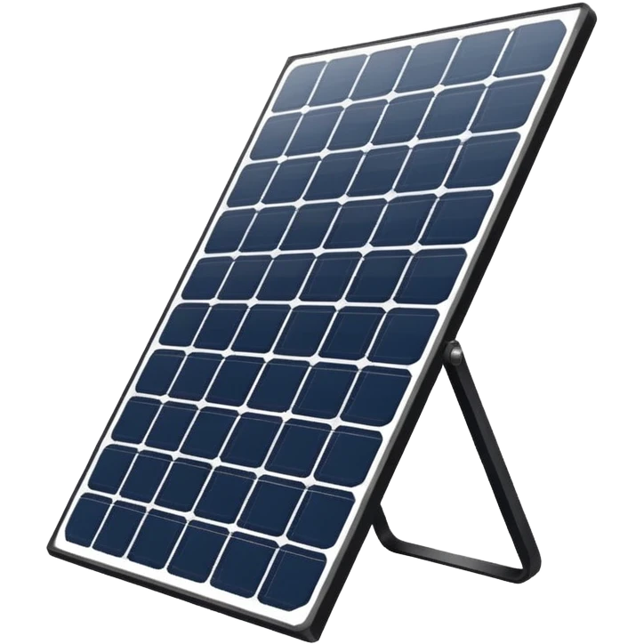 sleek solar panel with white lines, no sun icon emoji