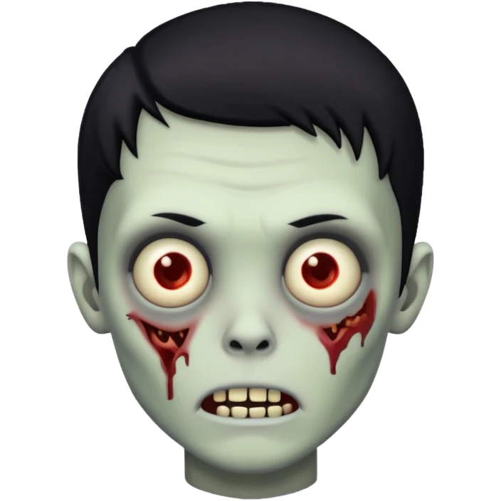 a black haired zombie boy  emoji