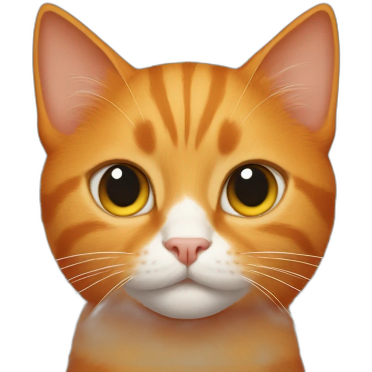 Orange cat with batman symbol on forehead emoji