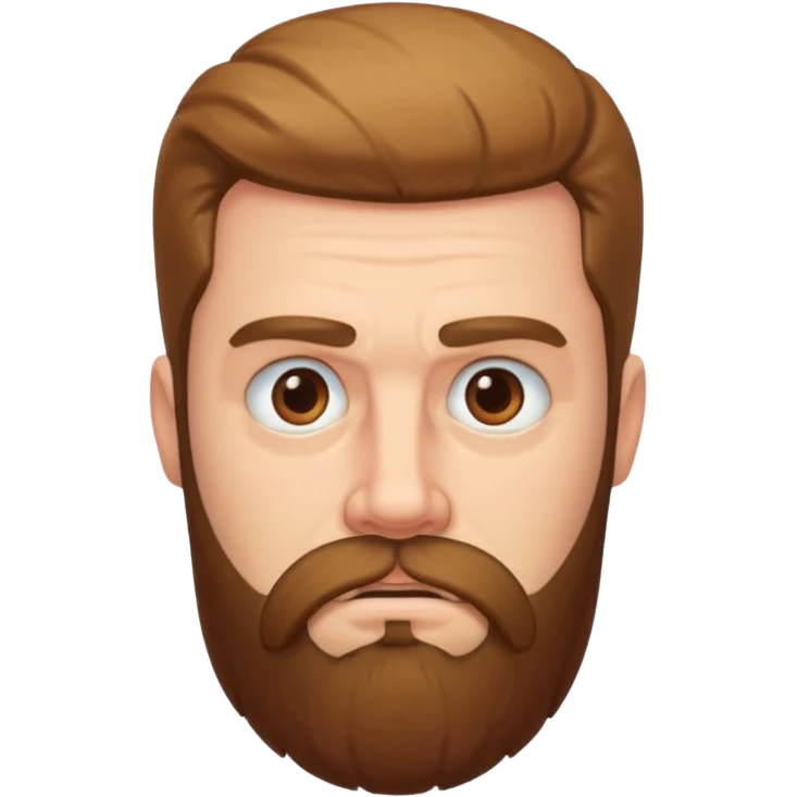 Jealous man with beard emoji