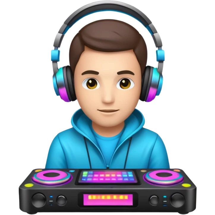 DJ with LED screen emoji