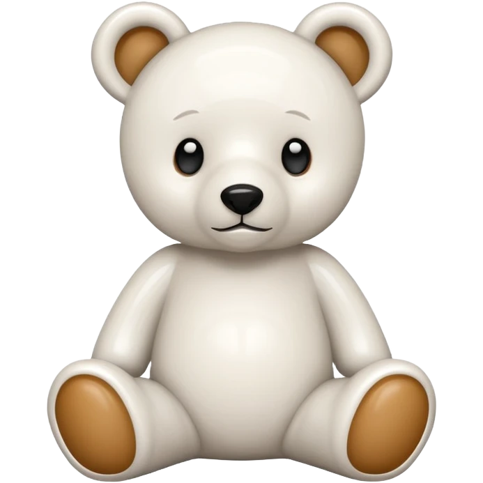 Porcelain teddy bear emoji