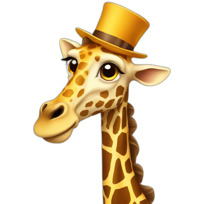 jiraffe with hat emoji