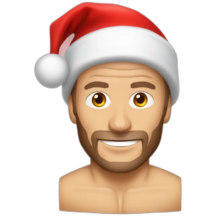David beckham in a Santa hat emoji