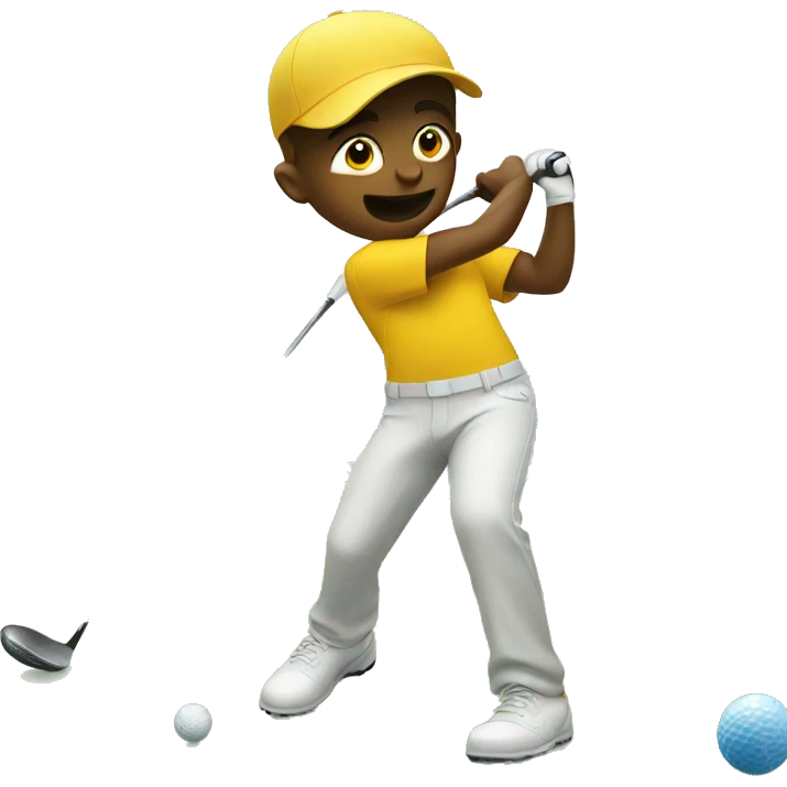 summer olympics boy golfing emoji