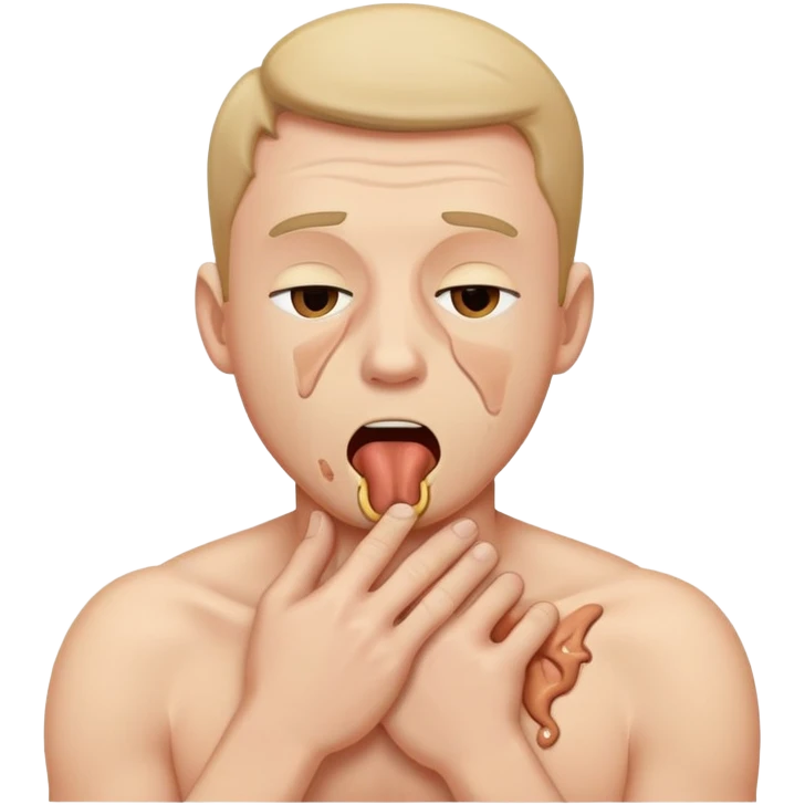 Guy chocking himself emoji