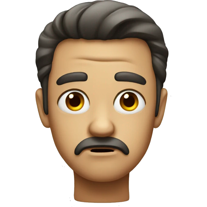 Annoyed, judging face emoji