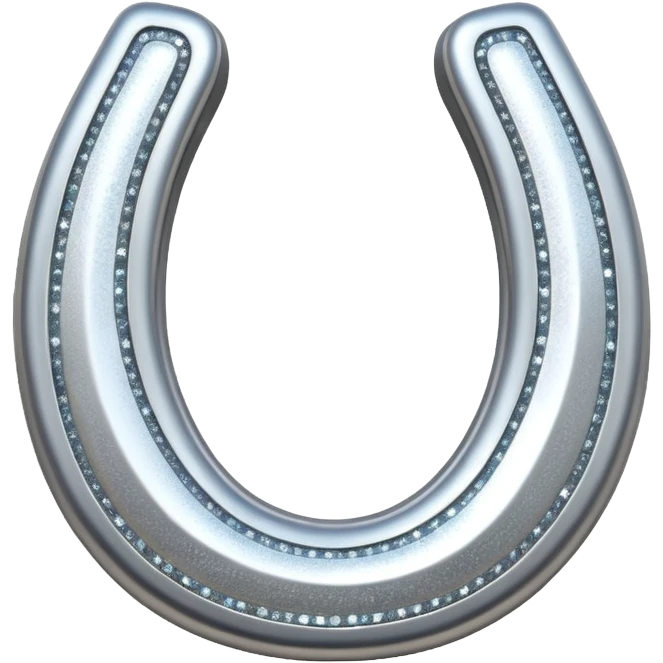Glittery horseshoe  emoji