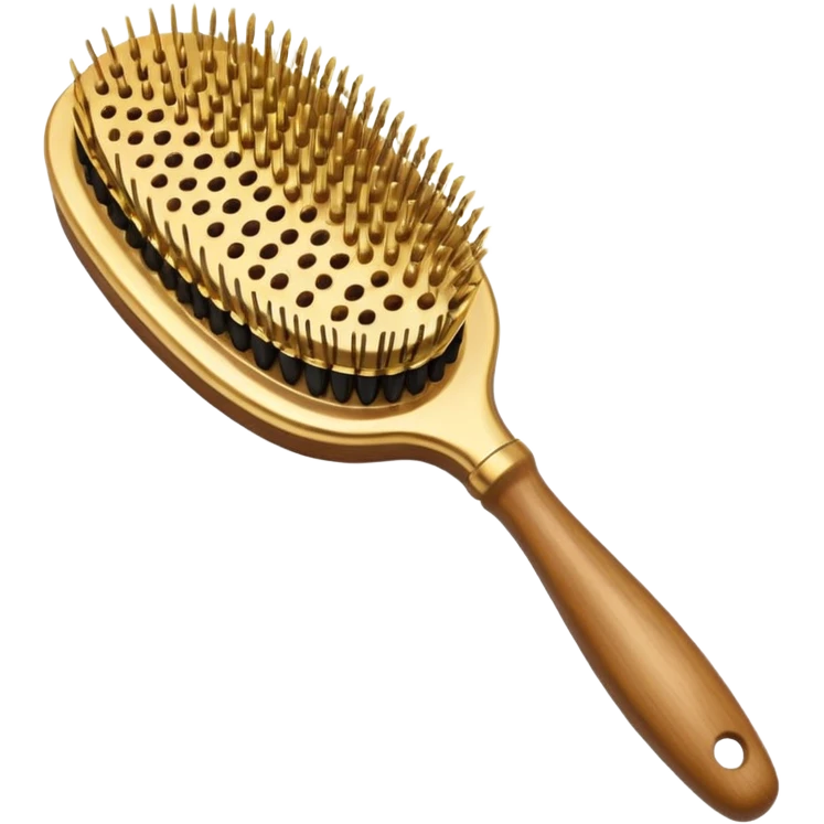 golden hair brush emoji