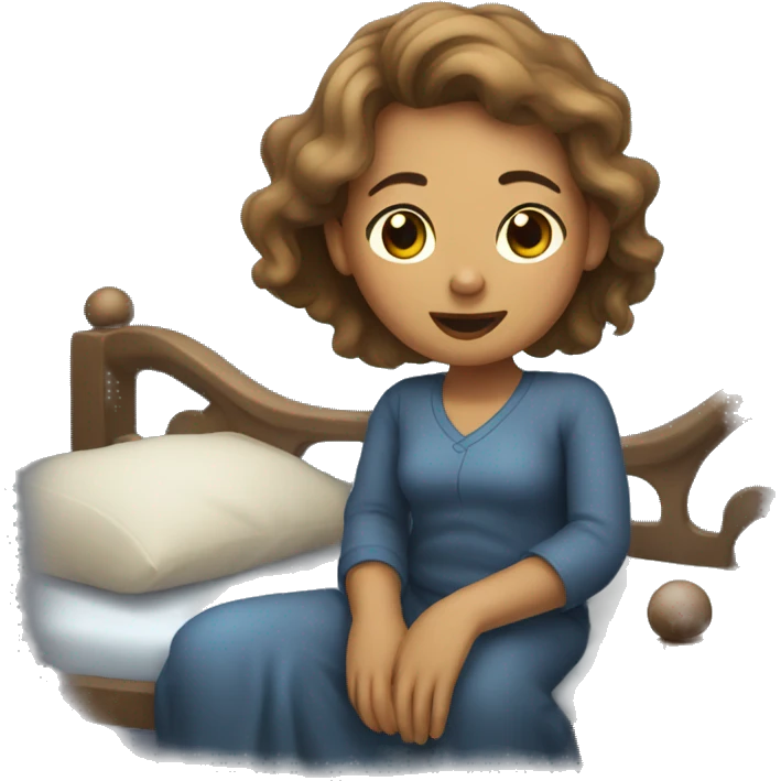 a woman going to sleep now emoji