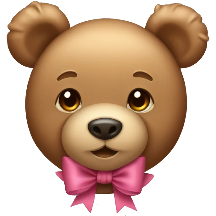 Teddy bear with bows  emoji