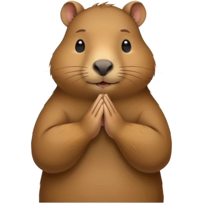 capybara praying hand sign  emoji