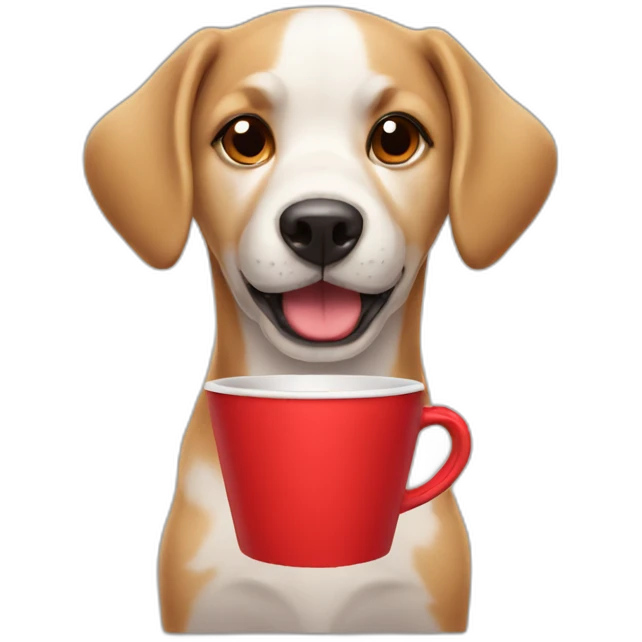 dog with red cup emoji