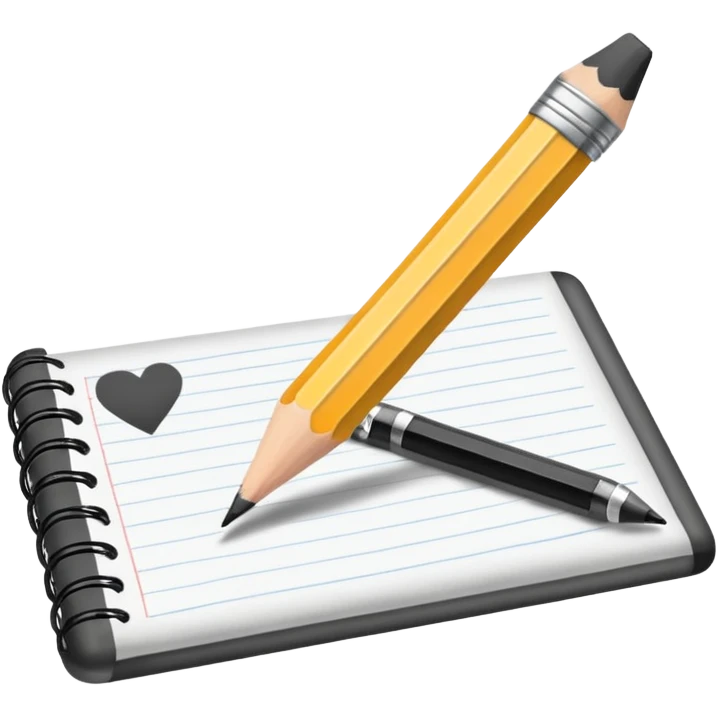 pencil writing on paper emoji