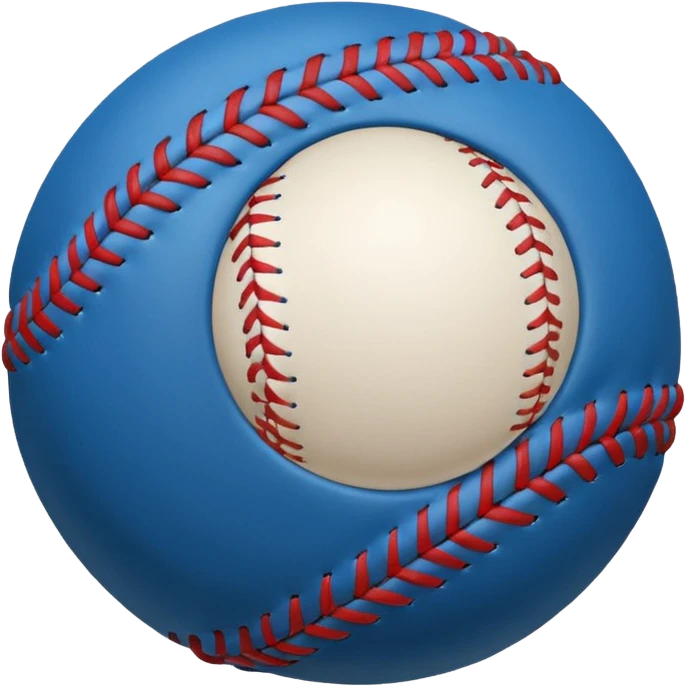 blue baseball ball emoji