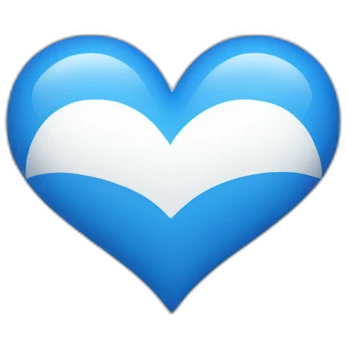 Blue and white heart emoji