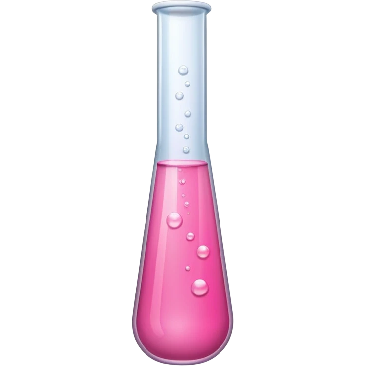 pink liquid in test tube simple bubbling emoji