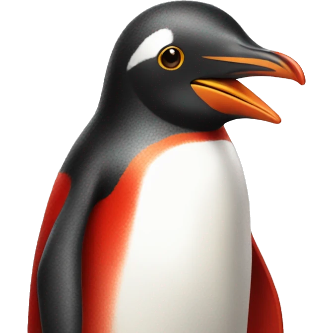 bright red pinguin emoji