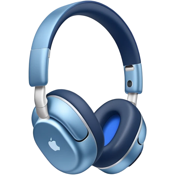 blue airpods max headphones emoji