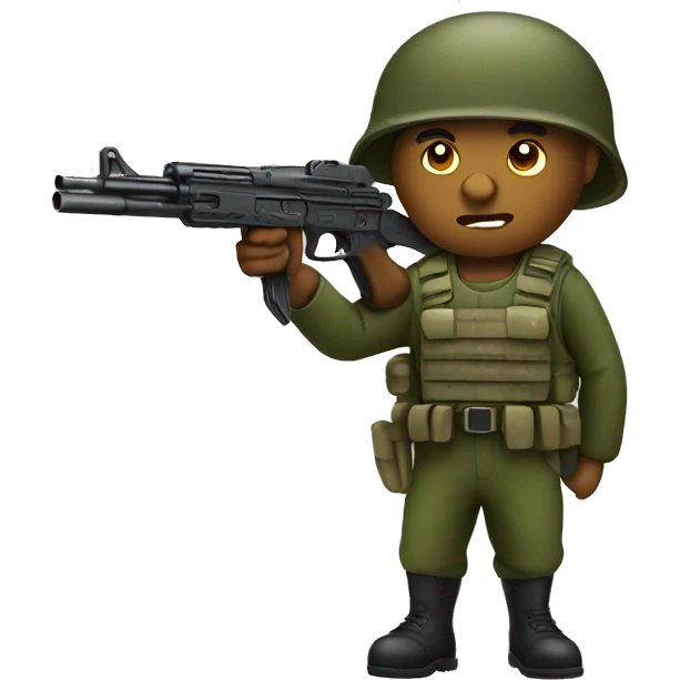 Soldier with gun emoji