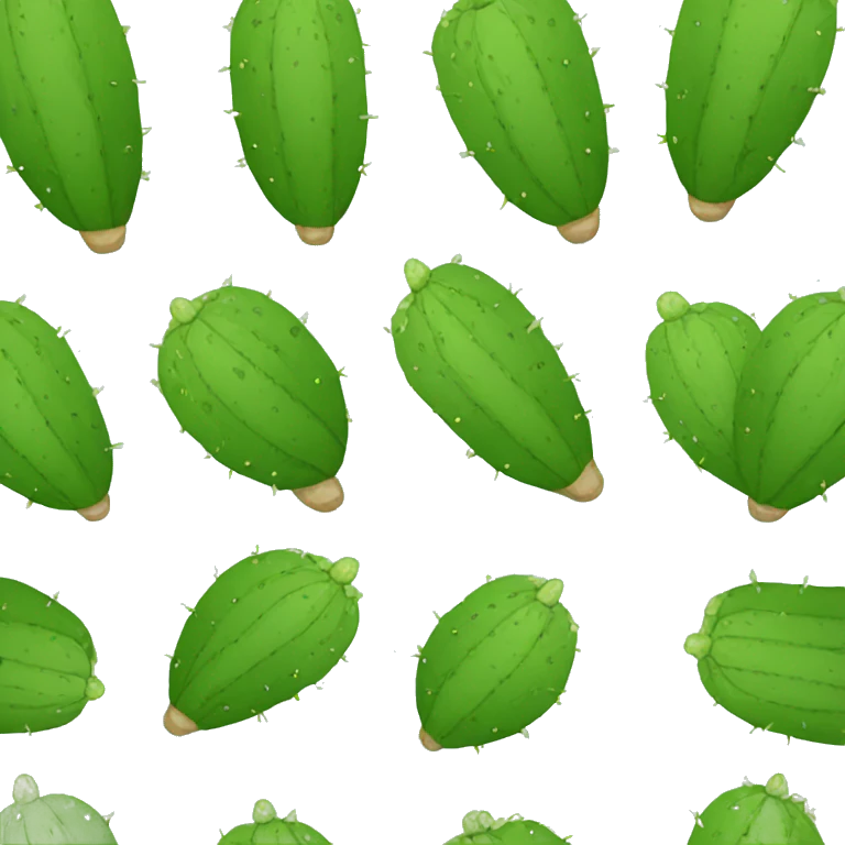 single flat Nopal without pot emoji