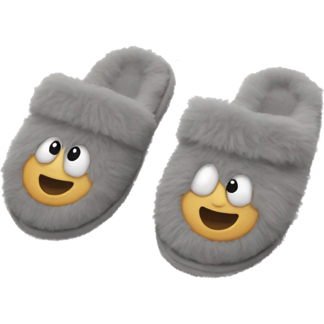 comfy fuzzy slippers emoji