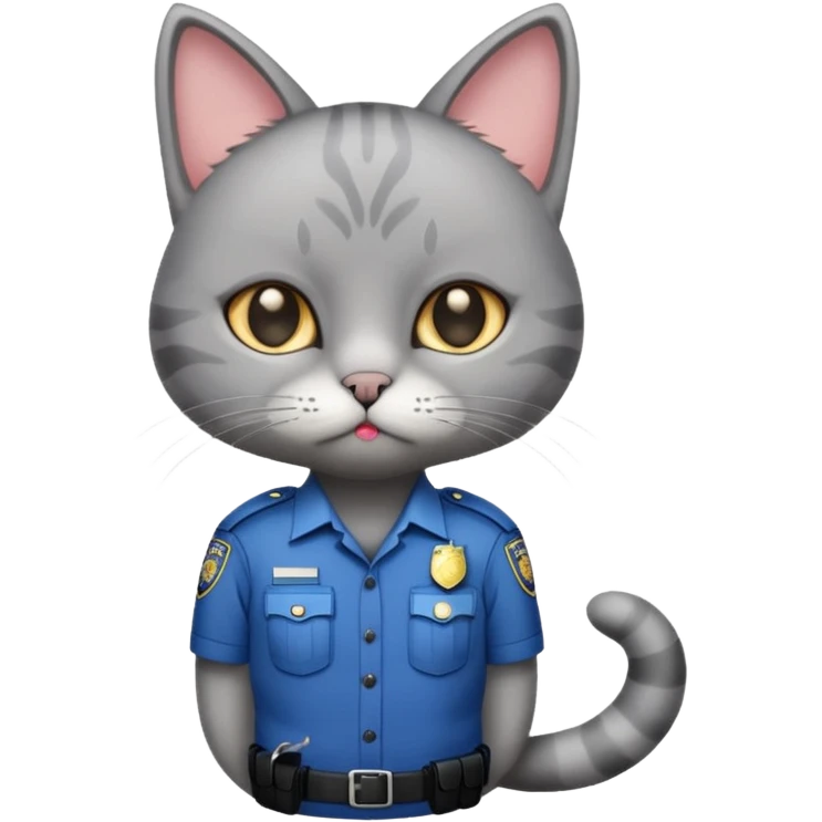 cat jail cry place with police cat emoji
