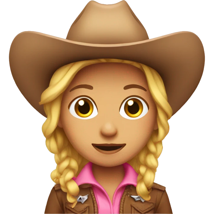 Pink cowgirl emoji