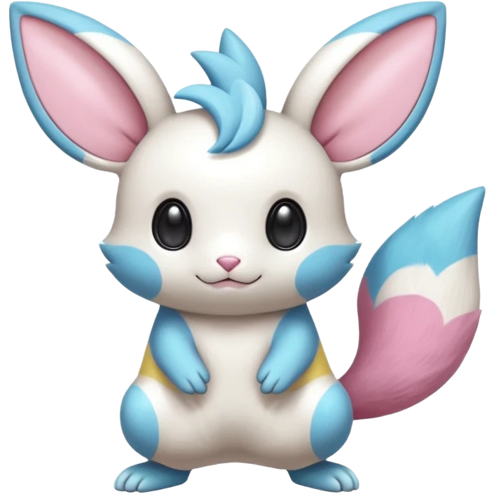 Tropical Exotic Minccino-Mew-Pachirisu-Emolga-fusion  emoji