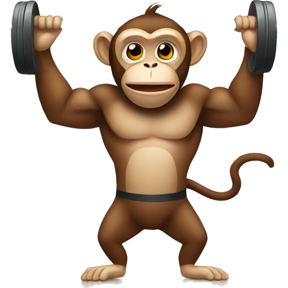Monkey in the gym emoji