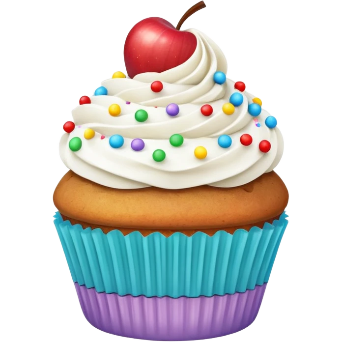 Apple cupcake emoji