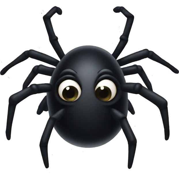Creepy black spider emoji