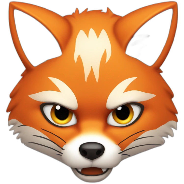 Angry fox face emoji
