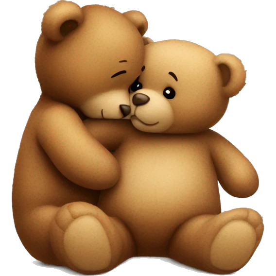 teddy bear kissing another teddy bear emoji