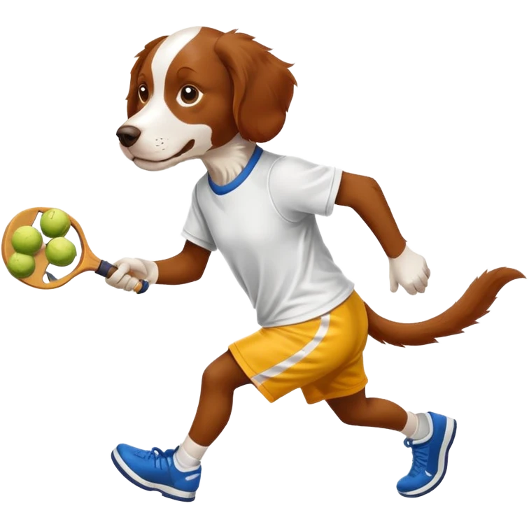 Brittany spaniel pickleball emoji