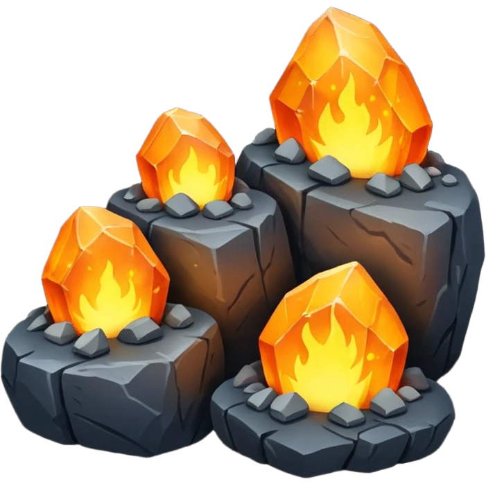 hot rocks emoji