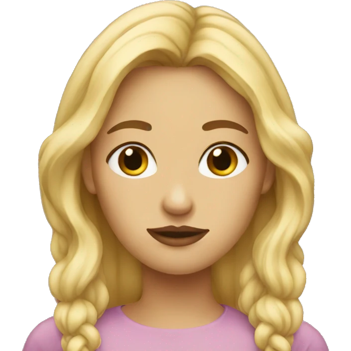 skeptical woman blonde hair emoji