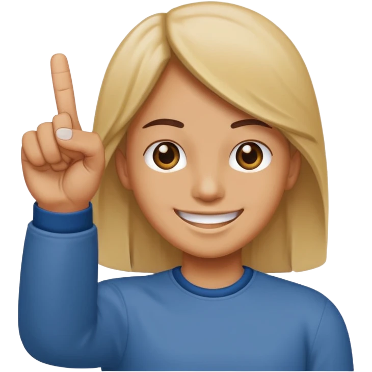 A person holding a middle finger while smiling  emoji