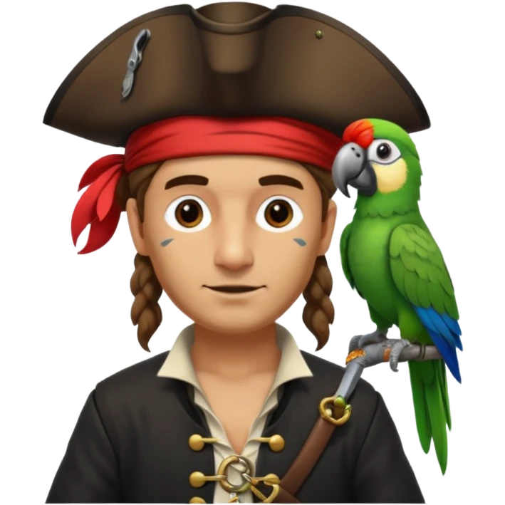 pirate and parrot emoji