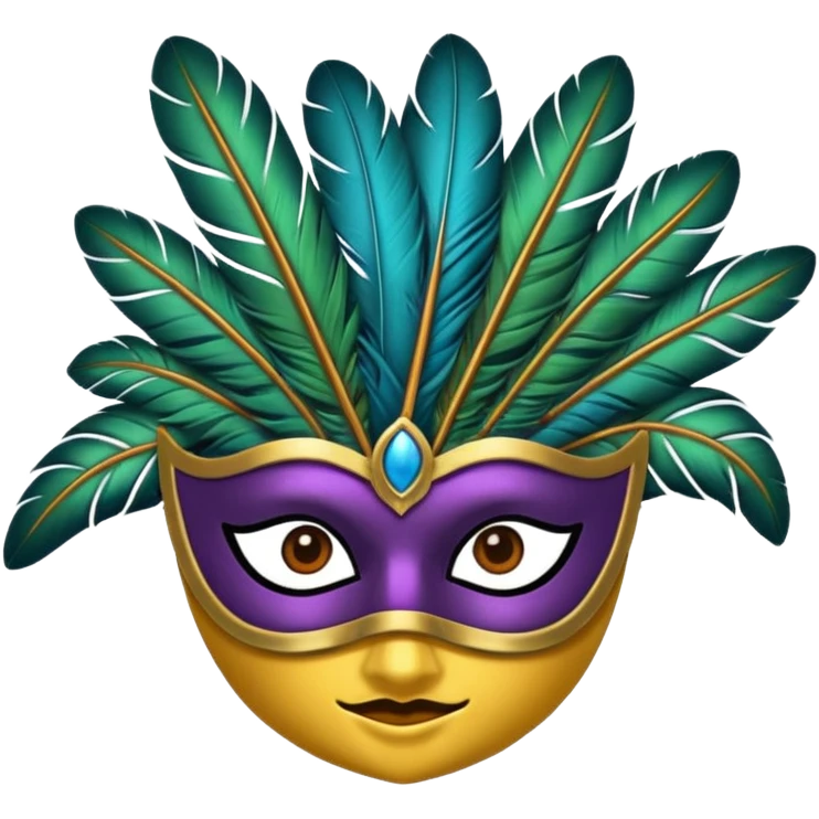 feather mask emoji