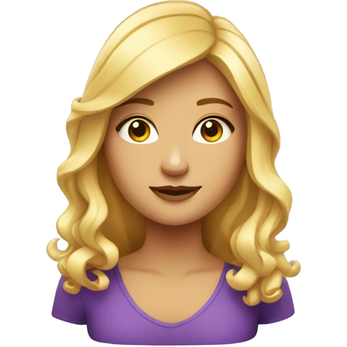 Una chica rubia gordita  emoji