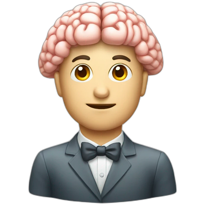 brain smart emoji
