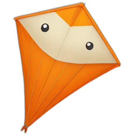 Orange kite emoji