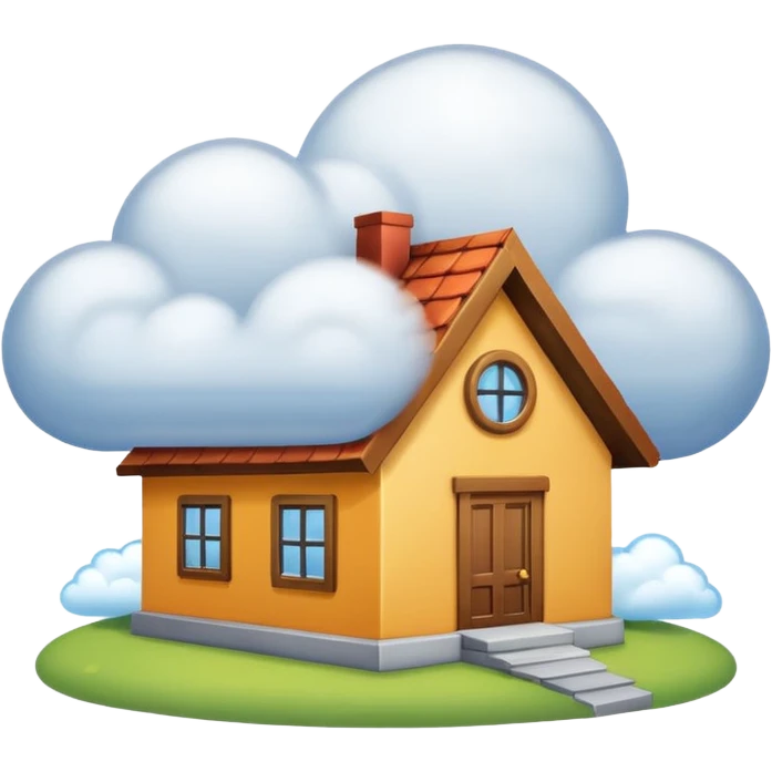 cloud made house emoji