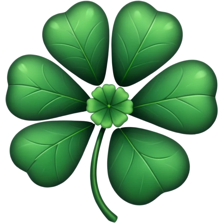 Black four leaf clover emoji
