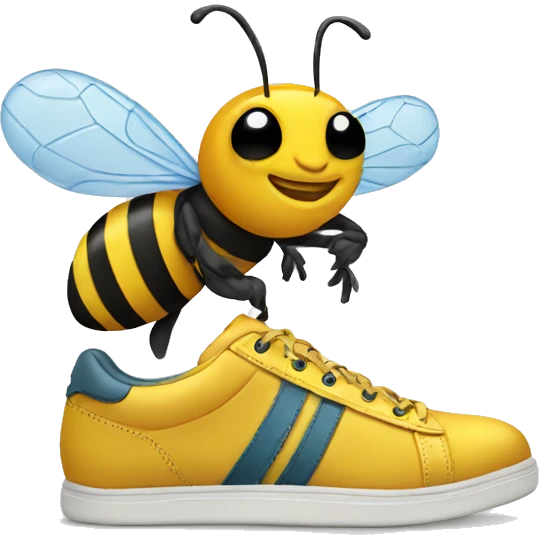 Bee with sneakers on  emoji