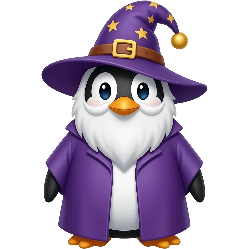 Penguin Wizard emoji