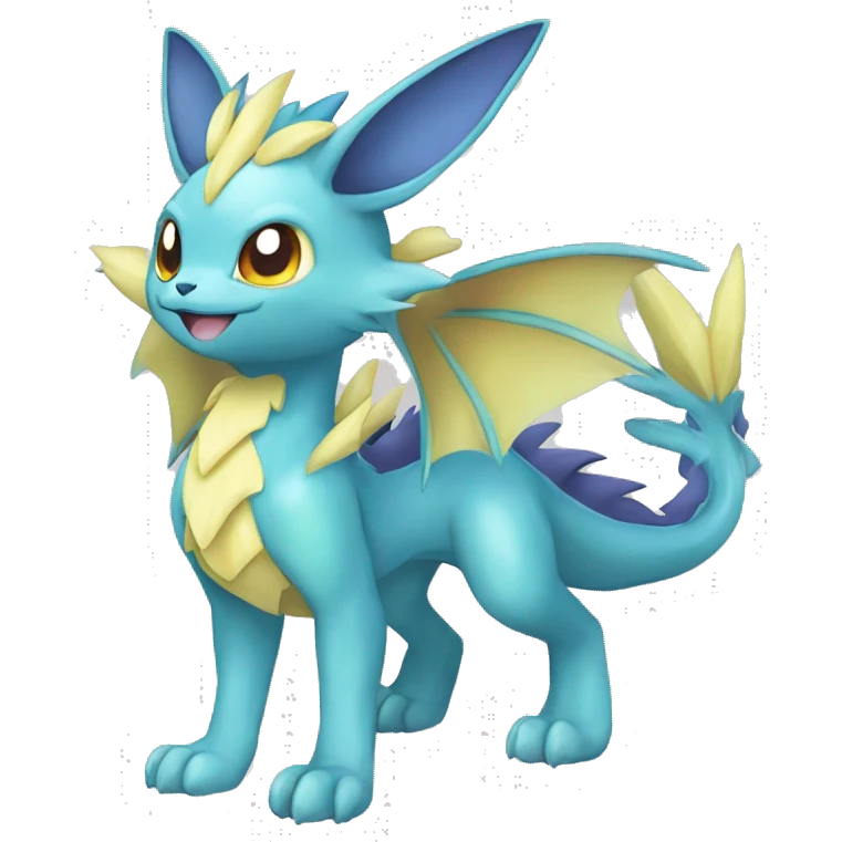 Shiny-Dragon-type-Eeveelution-Fakemon-Pokémon full body emoji