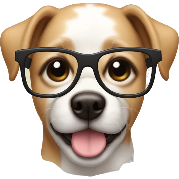 Dog with eyewear square glasses  emoji